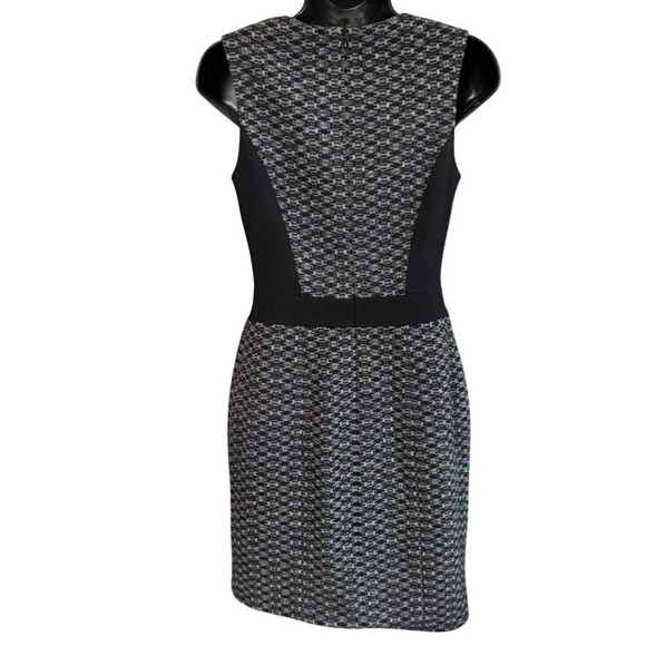 Theory Toli Chevon Dress Sz 4 Black Wool Office Career‎ Casual - Picture 3 of 9